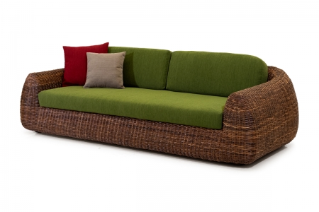 Mango - 3-Sitzer Sofa - rattan