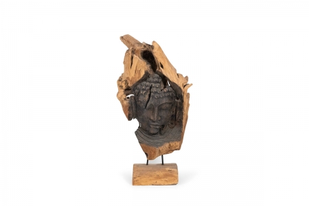 Yoni - Skulptur aus Holz -...