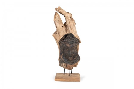 Yoni - Skulptur aus Holz -...