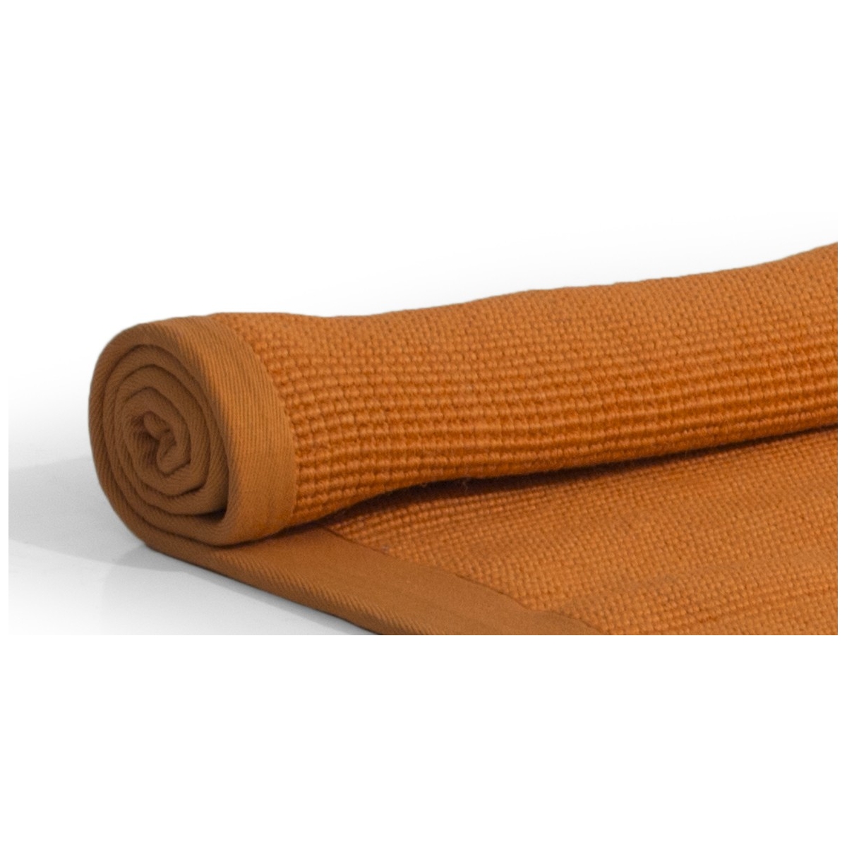 Tappeto Stripes Rust in juta arancione, 140x200 cm